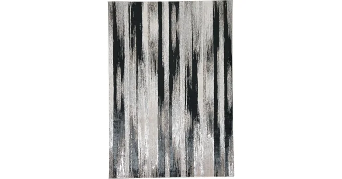 Bellevue Maddox 1-3/4′ x 2-3/4′ Polyester Abstract Stripe Rectangular Throw Rug From the Owen Collection
