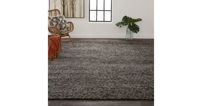 Bellevue Rugged 3-1/2′ x 5-1/2′ Wool Hand Woven Solid Rectangle Area Rug From the Morgan Collection