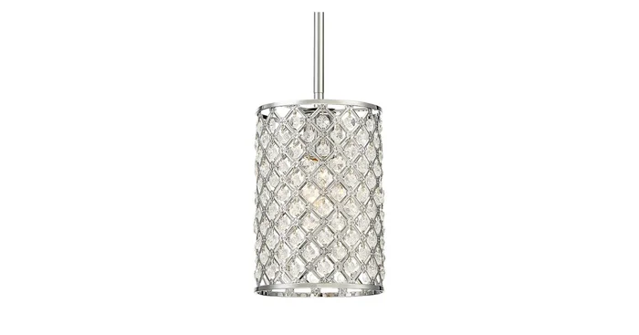 Bellevue Single Light 6″ Wide Crystal Mini Pendant