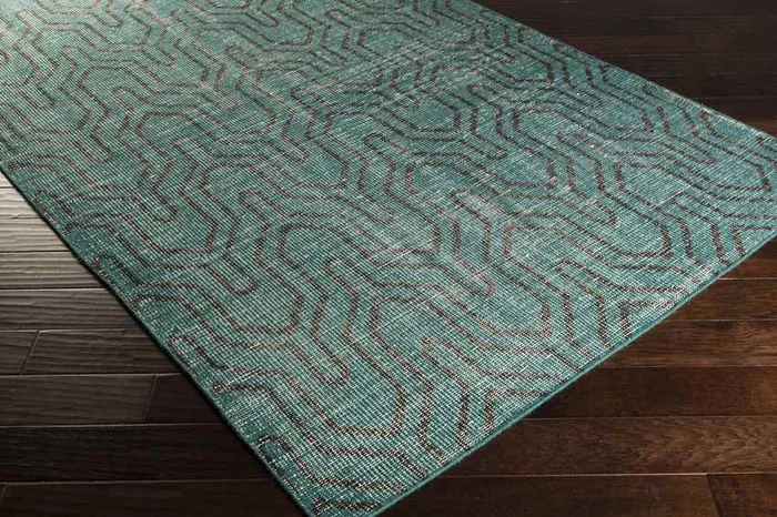 Bement Modern Teal Area Rug