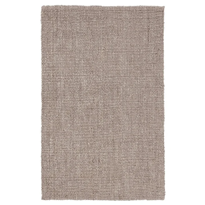 Benjara Lestino 5 x 8 Handspun Area Rug, Beige Jute, Boucle Woven Solid Pattern