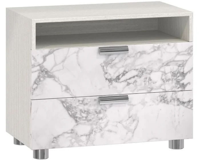 Bernhardt Stratum 2 Drawer Nightstand – Arabescato