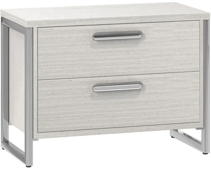 Bernhardt Stratum Nightstand – Metal Ends 38″W