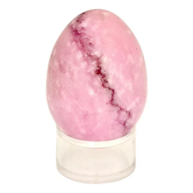 Berry Pink Marbled Egg W/Stand