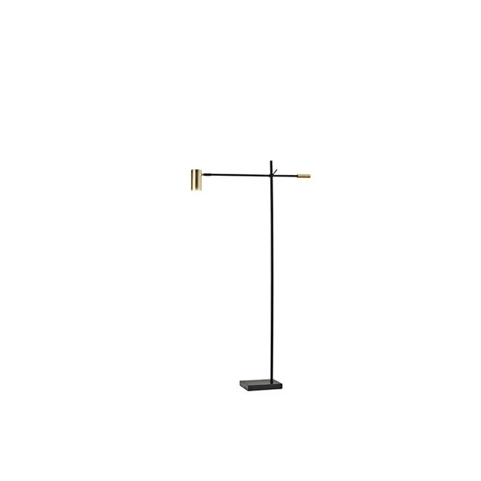 Black Adjustable LED Floor Lamp with USB Port and Dimmable Light – Adesso