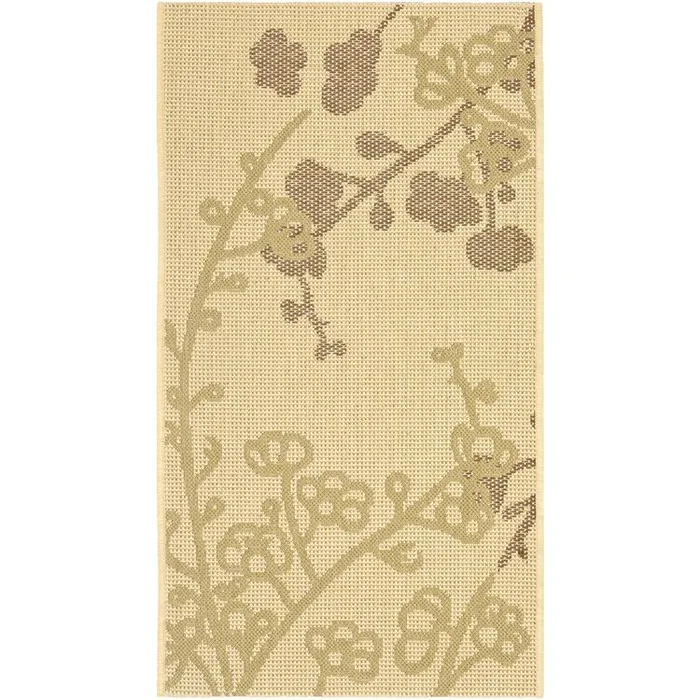 Black Beige Polypropylene Outdoor Rug 7×7 Square Shape – Safavieh