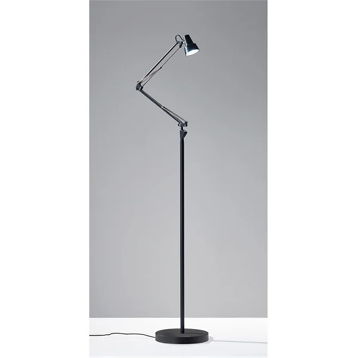 Black LED Adjustable Floor Lamp with Touch Dimmer – Adesso