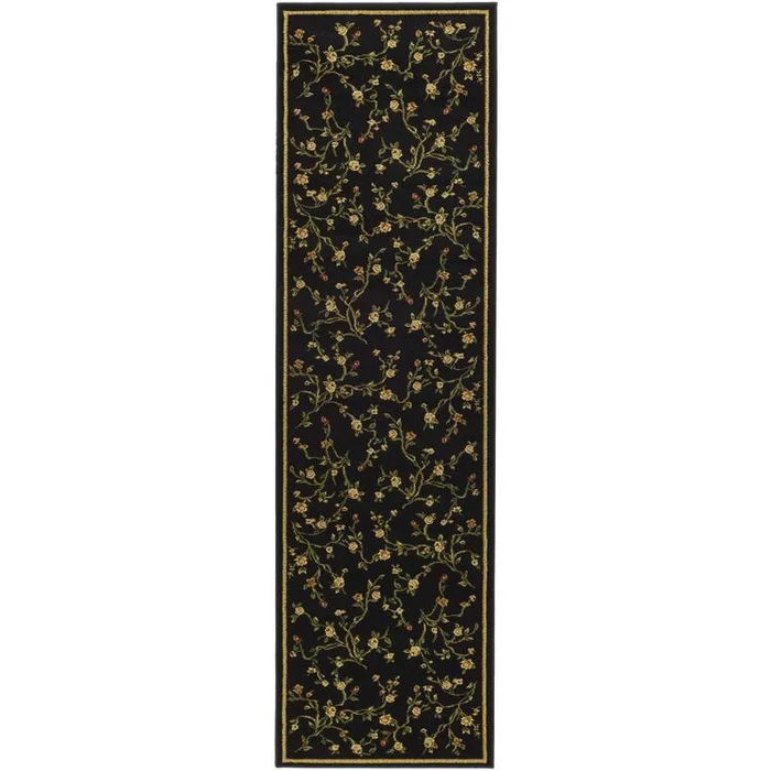 Black Medium Rectangle Power Loomed Polypropylene Rug 5×7 – Safavieh