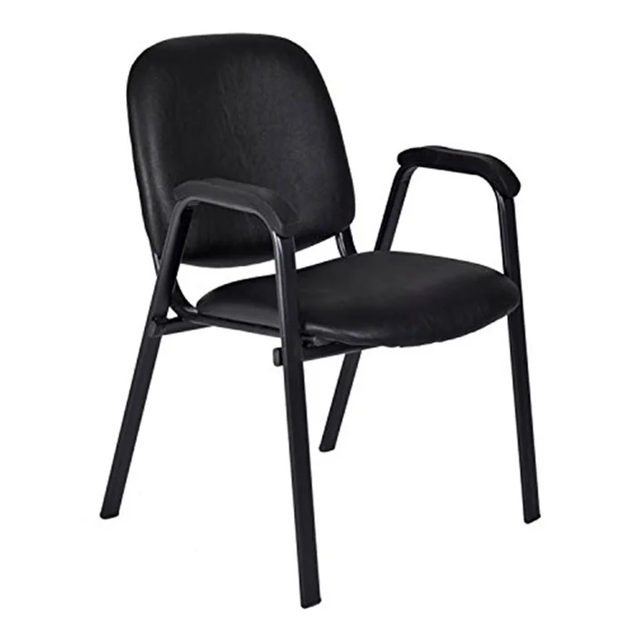 Black Vinyl Stack Chairs 4 Pack Multipurpose – Regency Seating