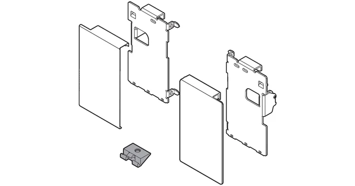 Blum LEGRABOX M Interior Roll-Out Front Fixing Bracket – Pair