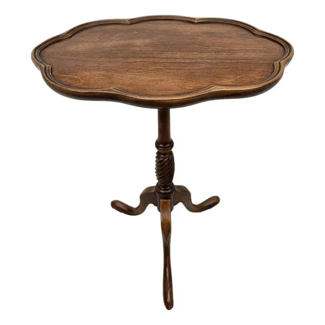 Brandt Mahogany Oval Side Table Candle Stand