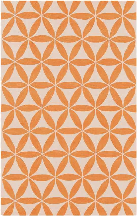 Brevard Modern Beige/Orange/Teal Area Rug