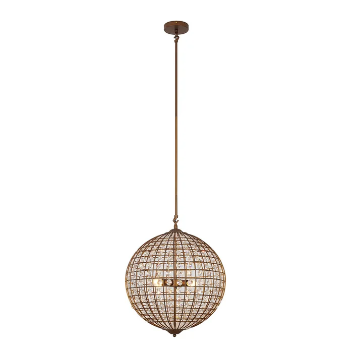 Bronze Iron Sphere Chandelier Fixture – Bethel