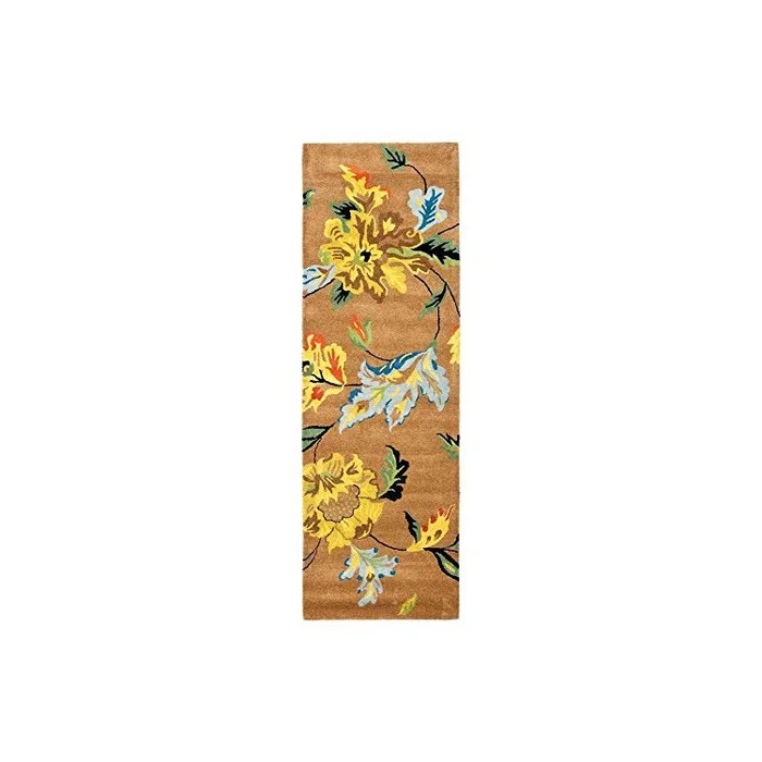 Brown Multi Contemporary Runner Rug 14×27
