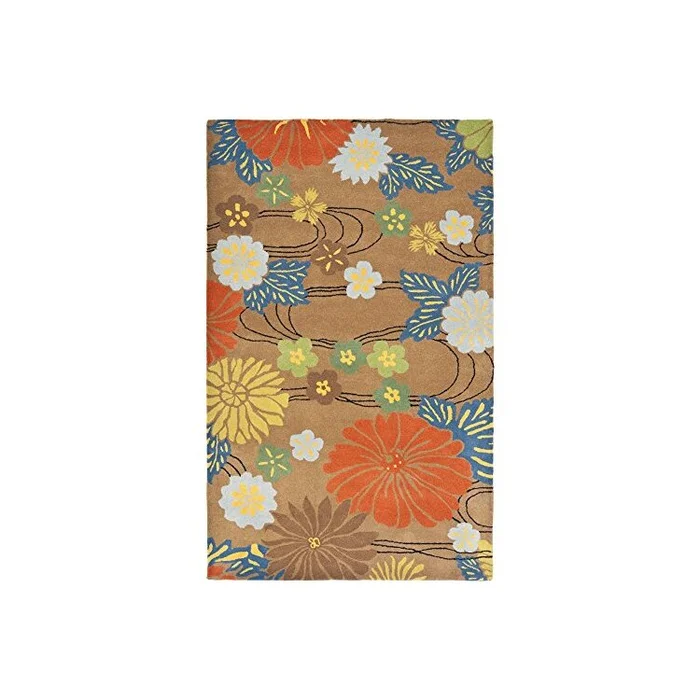 Brown Wool Viscose Pile Rug Contemporary Large Rectangle – Safavieh