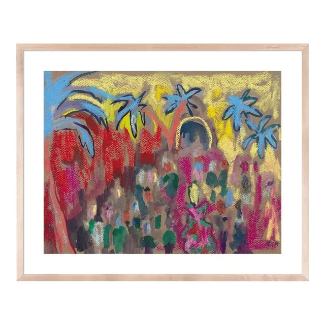 Cabaret I by Happy Menocal in Natural Frame, XS Art Print