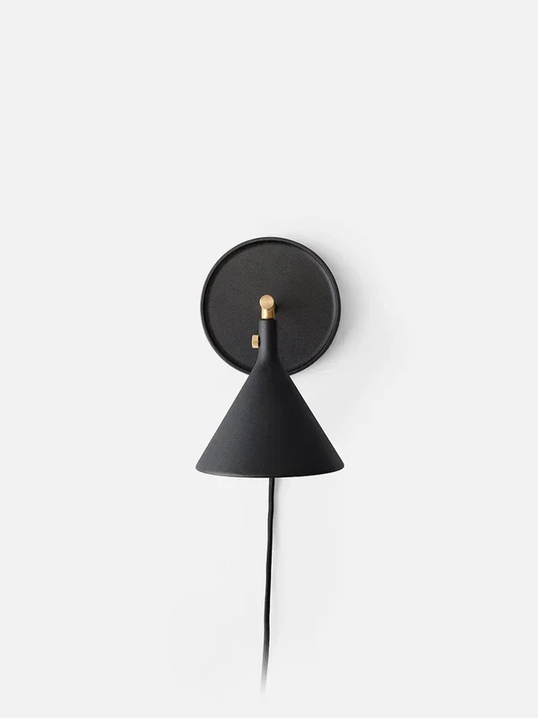 Cast Sconce Wall Lamp, Black
