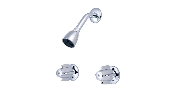 Central Brass Double Handle Shower System with Shower Head and Lever Handles