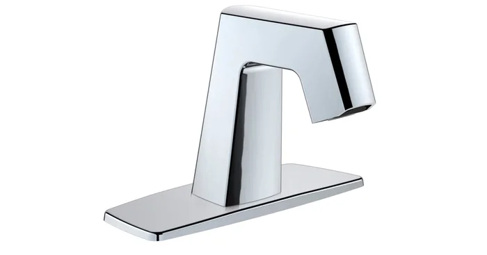 Chicago Faucets EQ Angular 0.5 GPM Centerset Bathroom Faucet – Includes Batteries