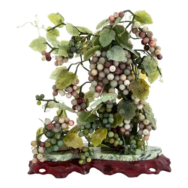 Chinese Grapevine Jade Sculpture