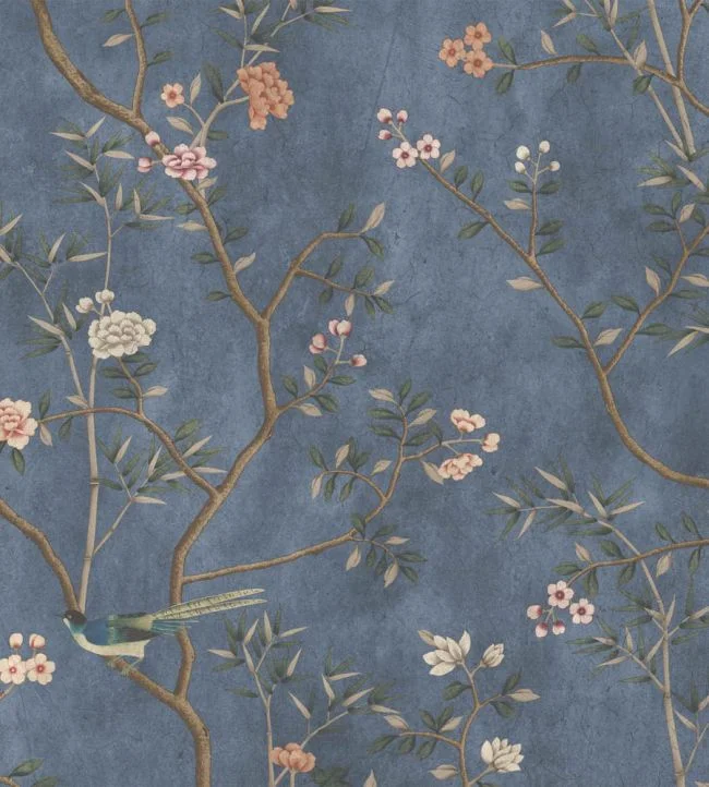 Chinoiserie Onism Wallpaper – Mural – Winter Blue