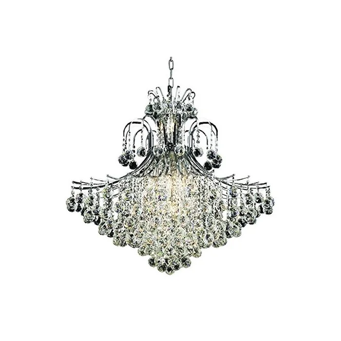Chrome Chrome Chandelier Clear Crystal 15 Light