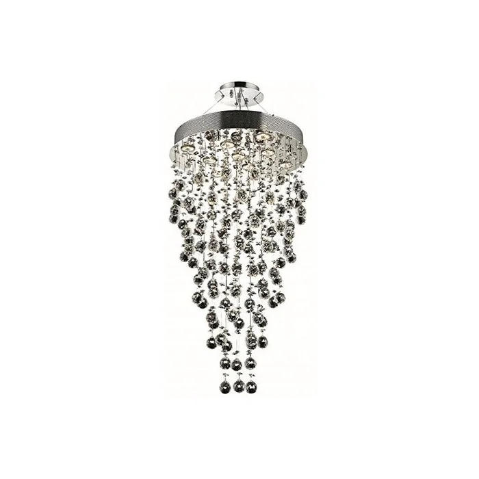 Chrome Galaxy 9 Light Chandelier Clear Royal Cut Crystal