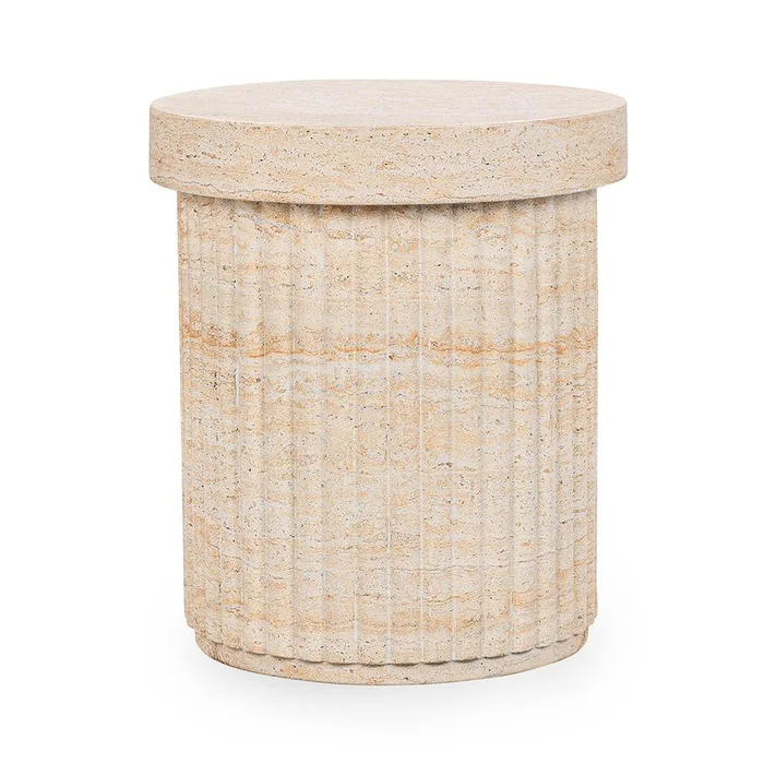 Classic Home – Selah Outdoor Concrete Stool – Beige – 53006312