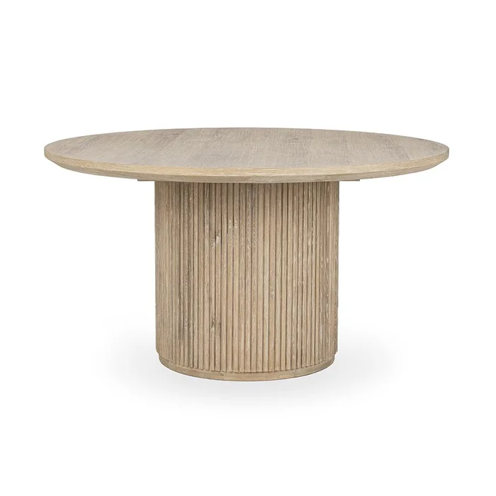 Classic Home – Vander Round Wood Dining Table – Cream – 51031721