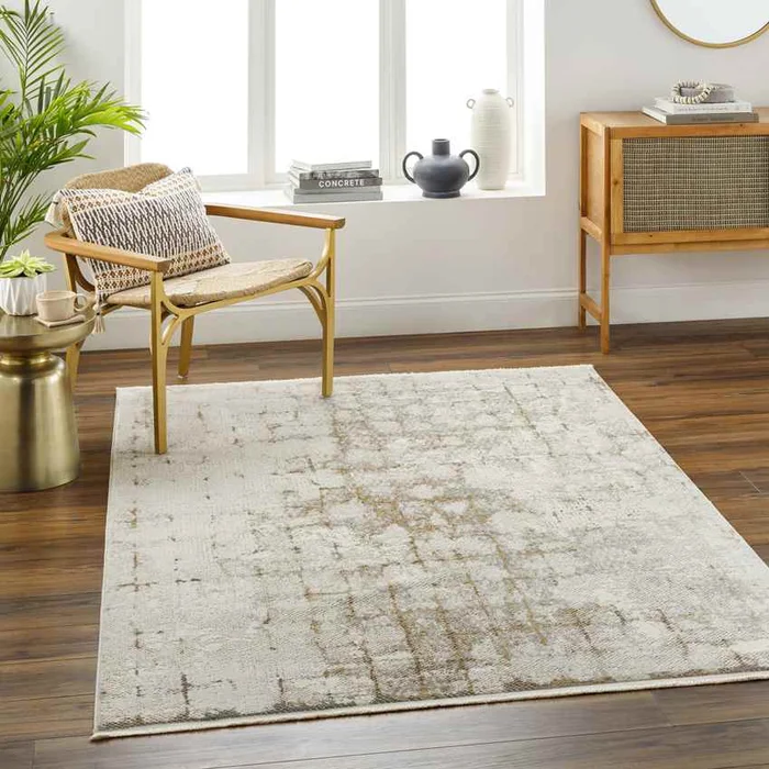 Claudia Modern Off-White/Brown Area Rug
