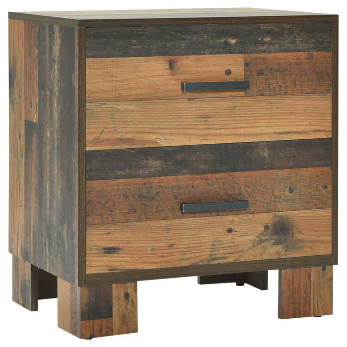 Coaster Sidney 2-drawer Nightstand Rustic Pine