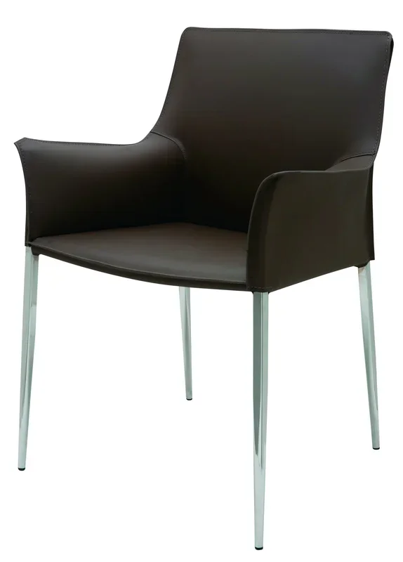 Colter Dining Chair – Mink with Chrome Steel Frame