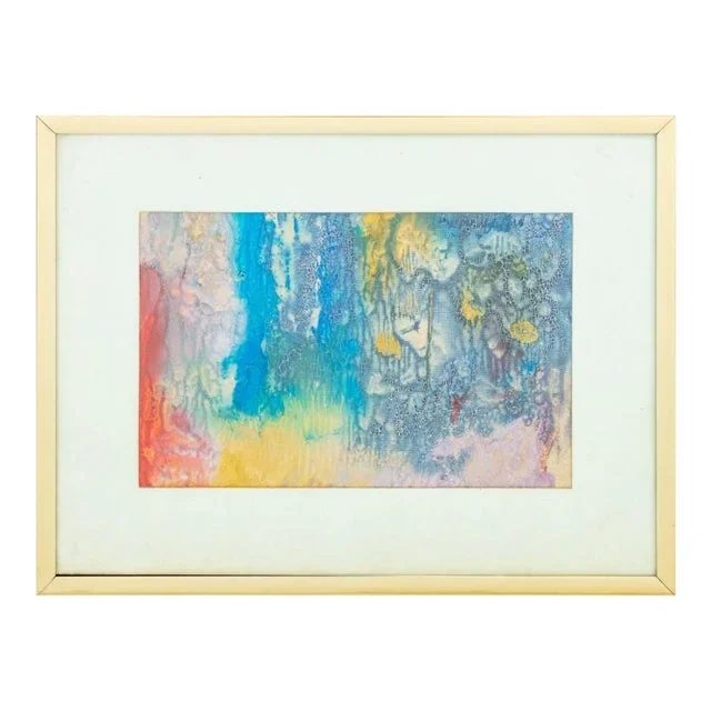 Contemporary Abstract Stain Painting Oil on Canvas