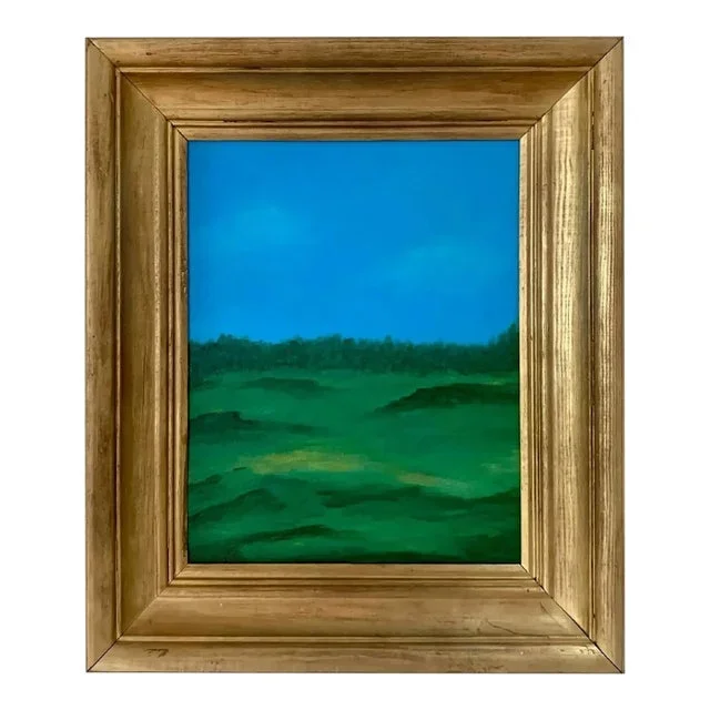 Contemporary American Acrylic Landscape, Framed