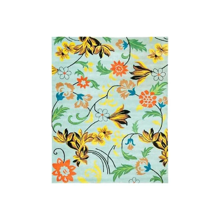Contemporary Blue Multi Color Large Rectangle Rug 13’6×9’6