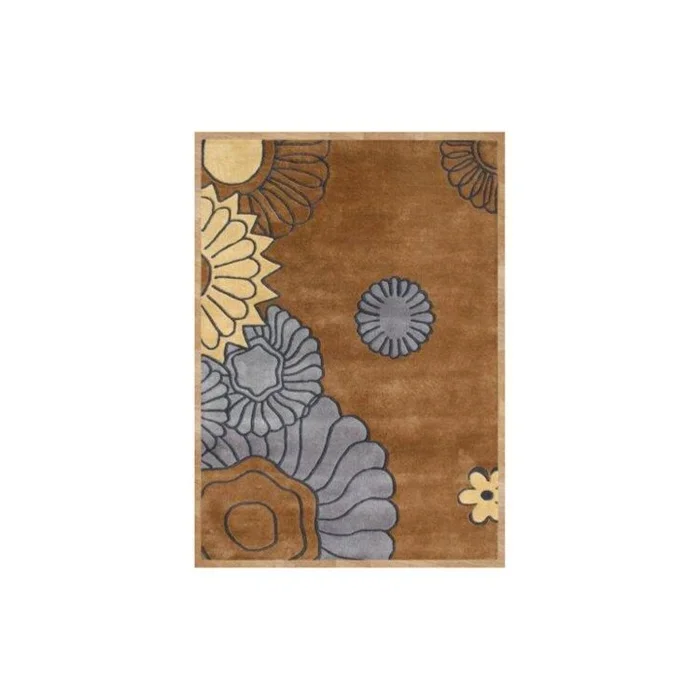 Contemporary Brown/Multi Small Rectangle Area Rug 5’6×3’6