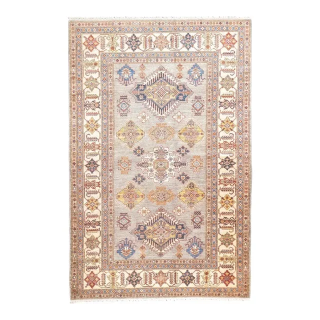 Contemporary Fine Pak Kazak Rug 6’0″ X 9’3”