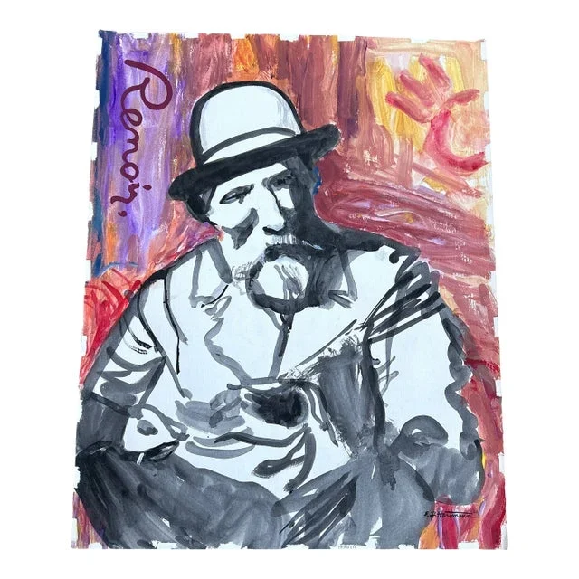 Contemporary Original Ej Hartmann Abstract Expressionist Portrait Painting