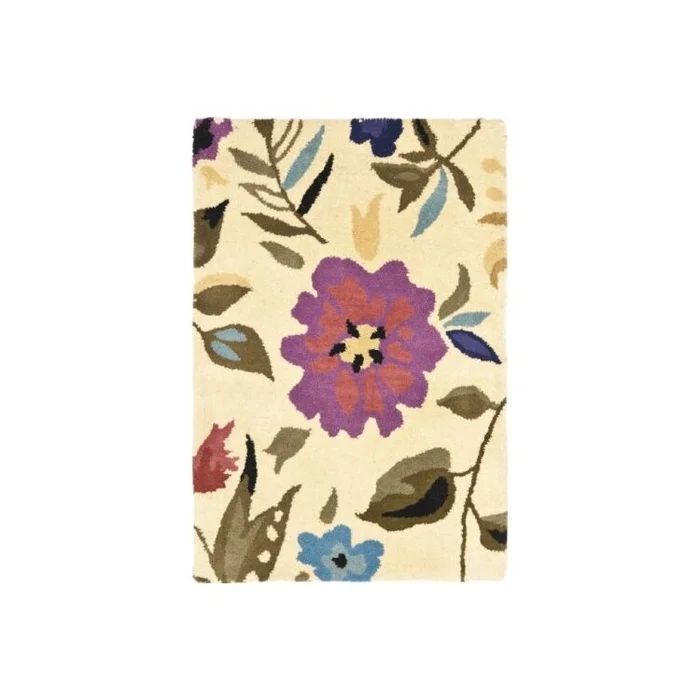 Contemporary Rug – Soho Wool Pile -Ivory/Multi Style-F