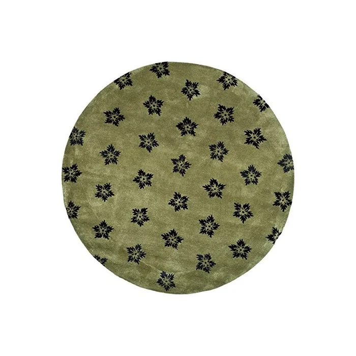 Contemporary Rug – Soho Wool Pile -Sage/Black
