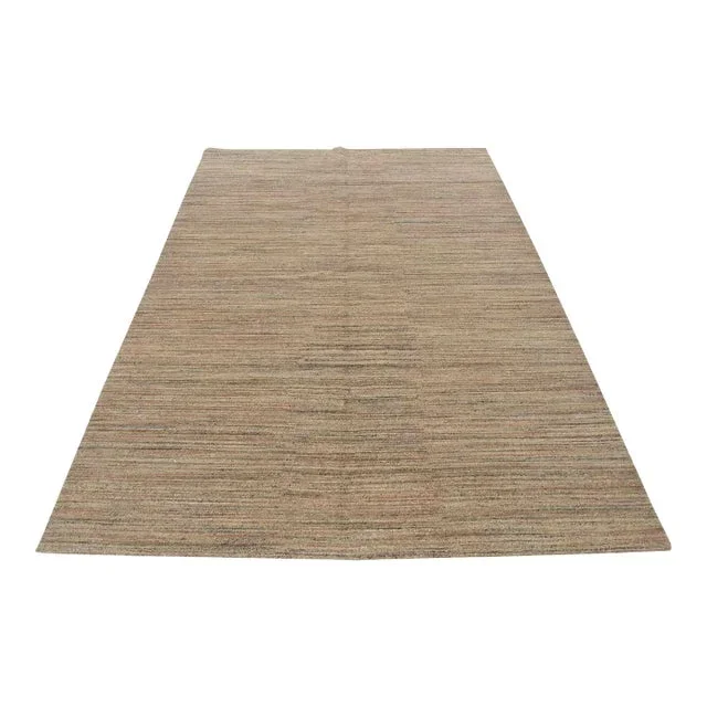 Contemporary Rug 9’2” X 11’9” Pink Cut/Loop Wool Hand-Knotted Carpet
