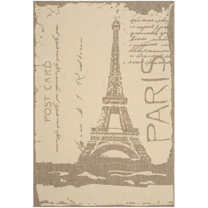 Courtyard Beige/Black Medium Rectangle Rug