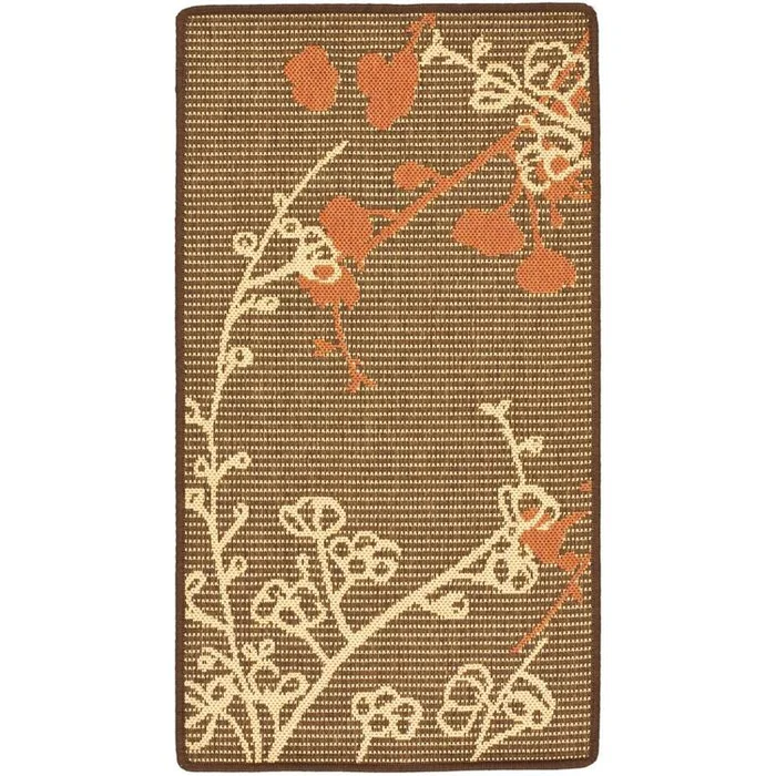 Courtyard Brown/Black Square Rug