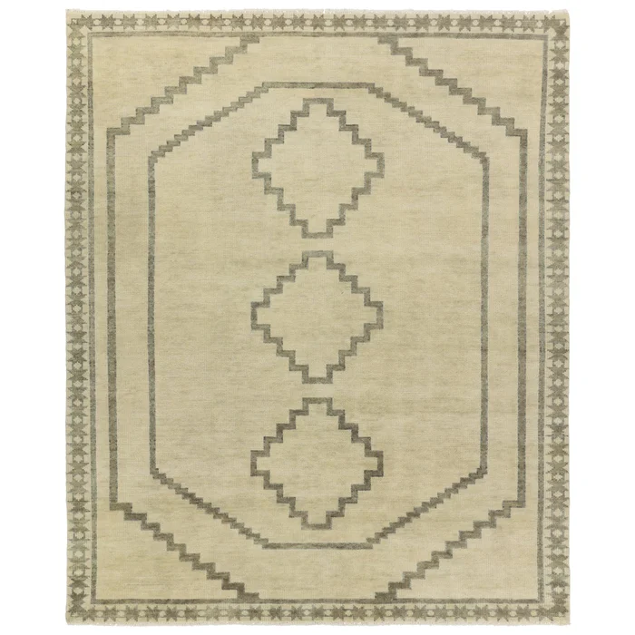 Cyprus Green Paphos Hand-Knotted Rug