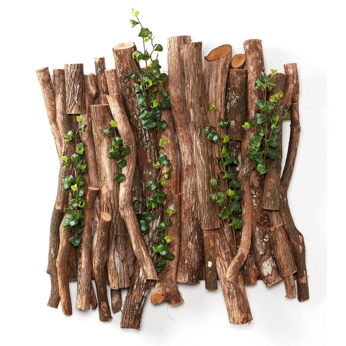 D&W Silks Wall Hanging Dragonwood with Ficus Benjamina