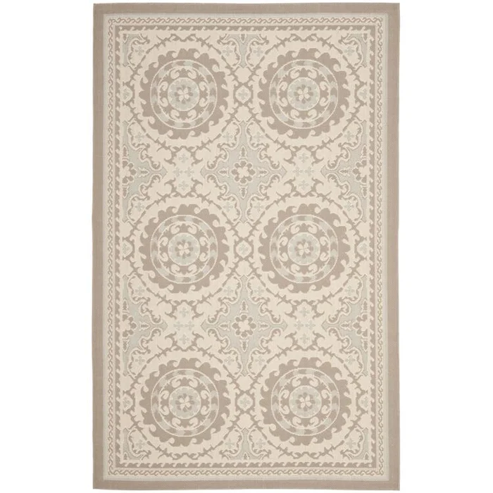 Dark Beige Polypropylene Transitional Rectangle Rug 7’6×5’3 – Safavieh