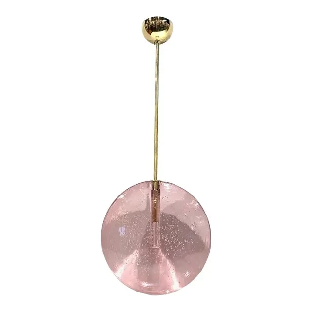 Decorative Murano Glass Disc Form Pendant Lights