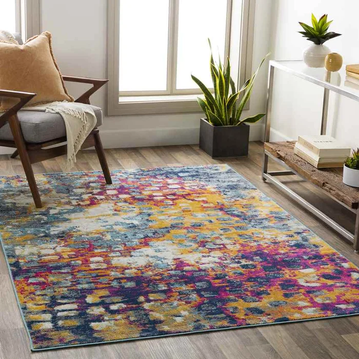 Delburen Modern Saffron Area Rug