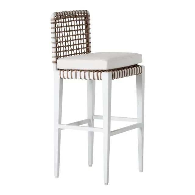 Delta Kappa Bar Stool in White