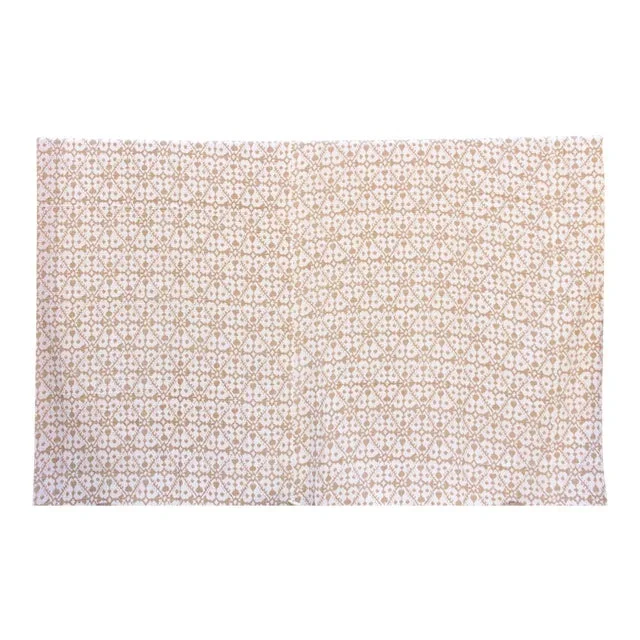 Desert Lattice Indian Block Print Coverlet